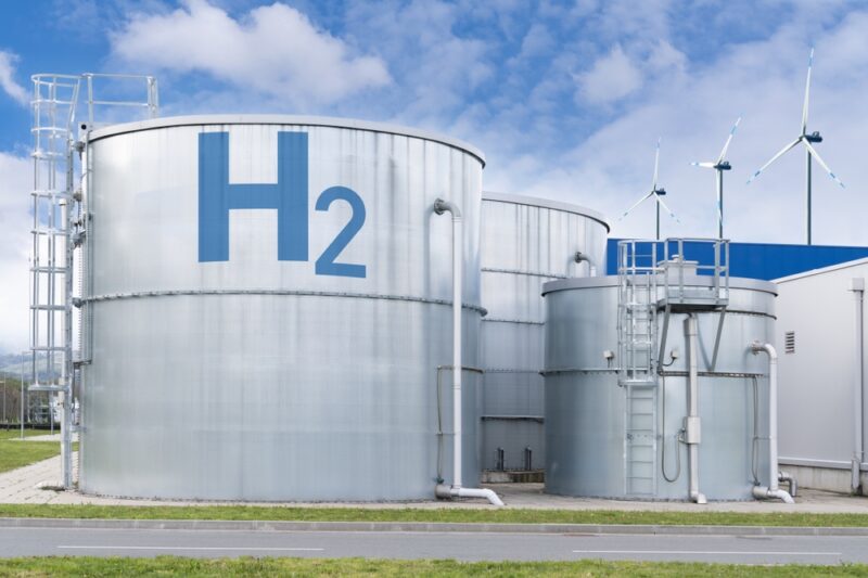 A hydrogen storage tank.